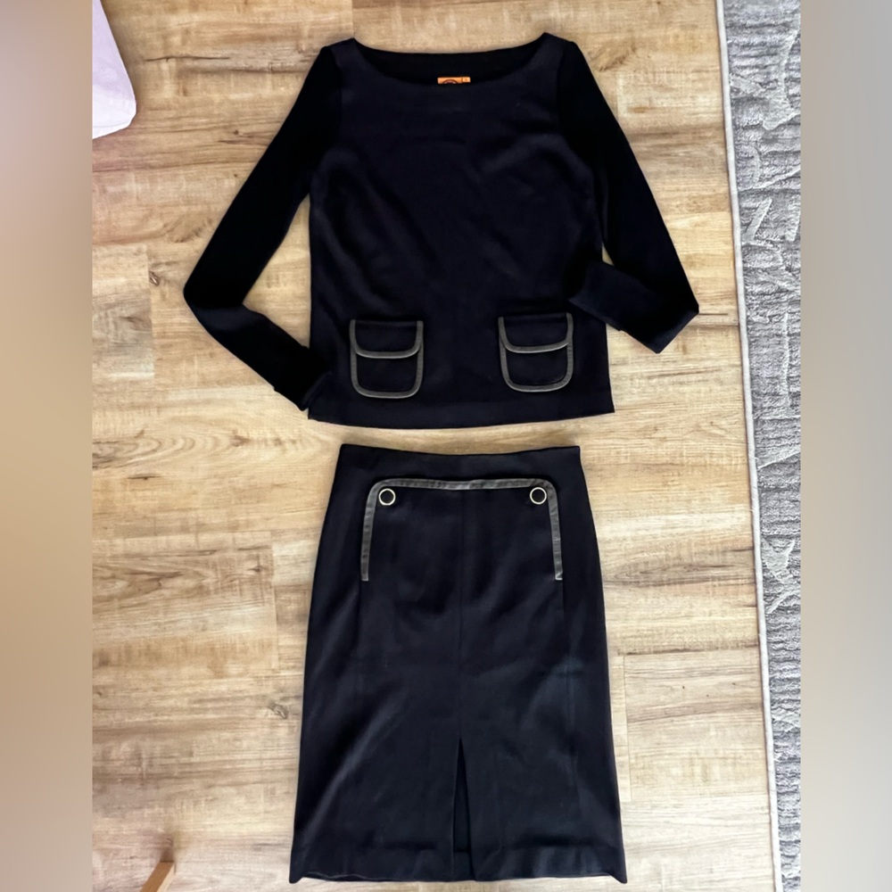 Tory Burch Joan Wool Top (size medium) and Skirt (small)